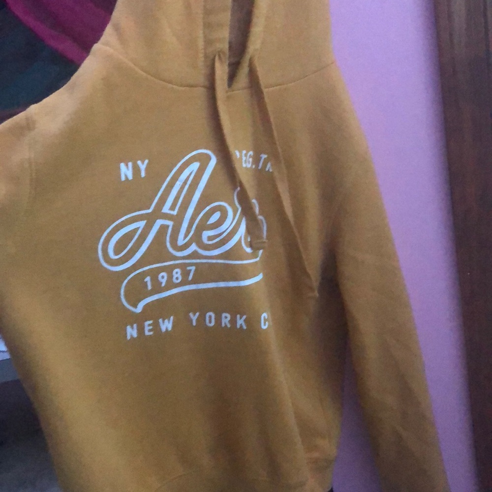 A yellow aero sweatshirt